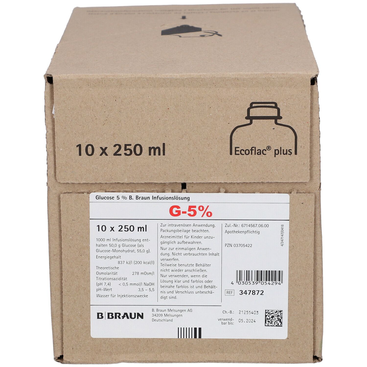 Glucose 5 % B. Braun Ecoflac® plus