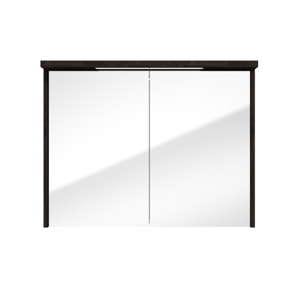 Fontana Grado spiegelkast met verlichting 80cm 2 deuren kasteel bruin