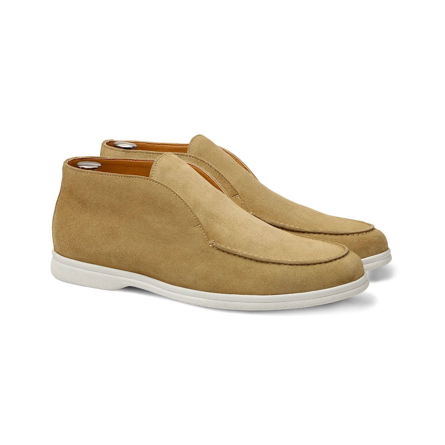 Sasha-Boots en veau velours beige