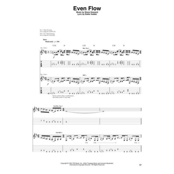 Pearl Jam Ten Songbook TAB