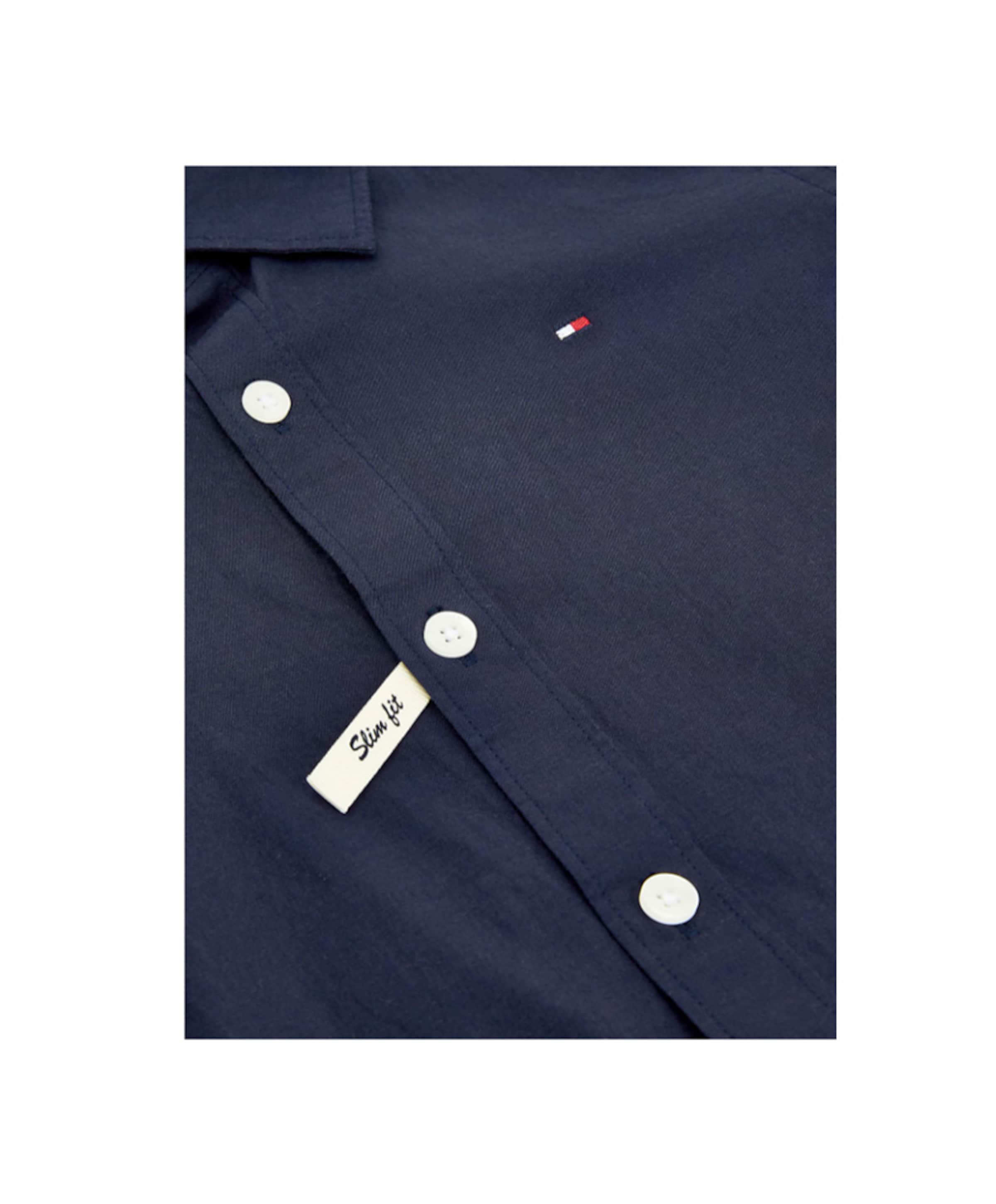 Tommy Hilfiger Jongens overhemd lange mouw blauw