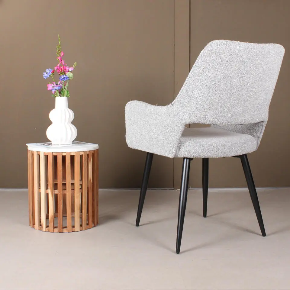 DS4U - Lenon eetkamerstoel boucle 2.0 - grijs