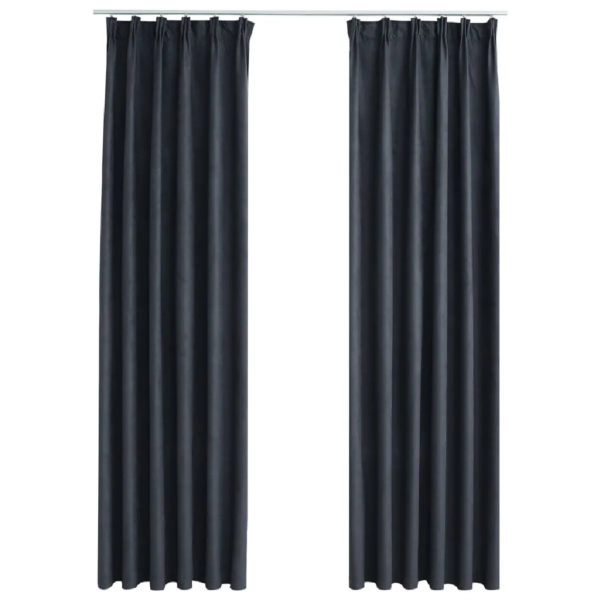 VidaXL Rideaux occultants Anthracite 225 cm