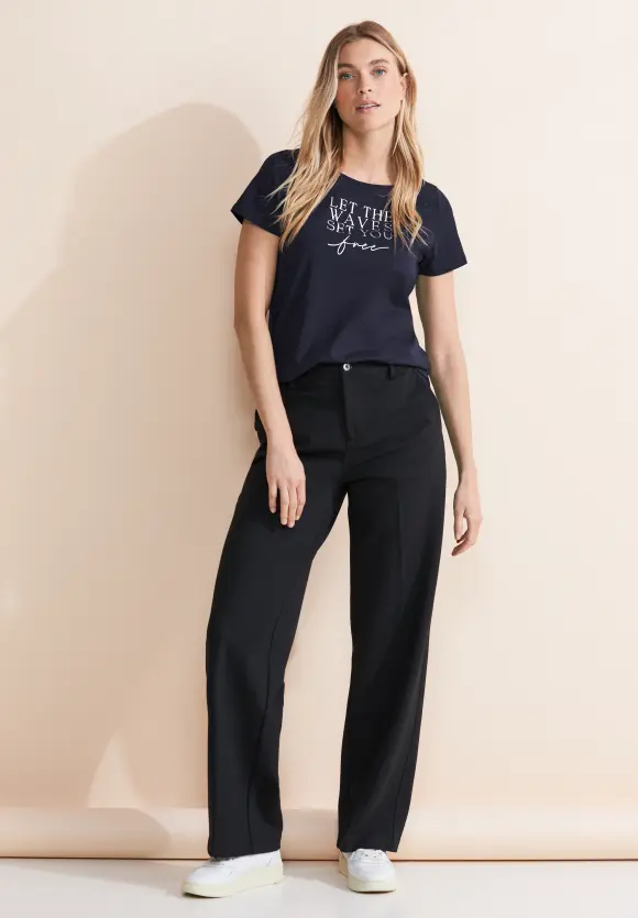 T-Shirt mit Partprint - deep blue