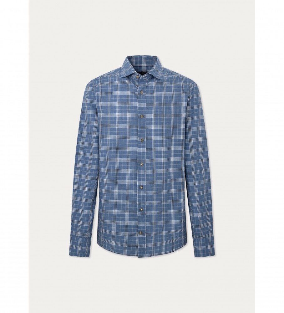 Camisa de flanela leve Hackett azul