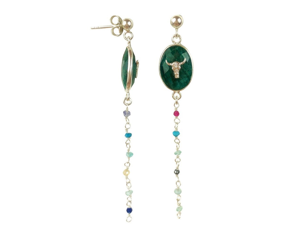 Boucles d'oreilles Prasarita Padottanasana Argent