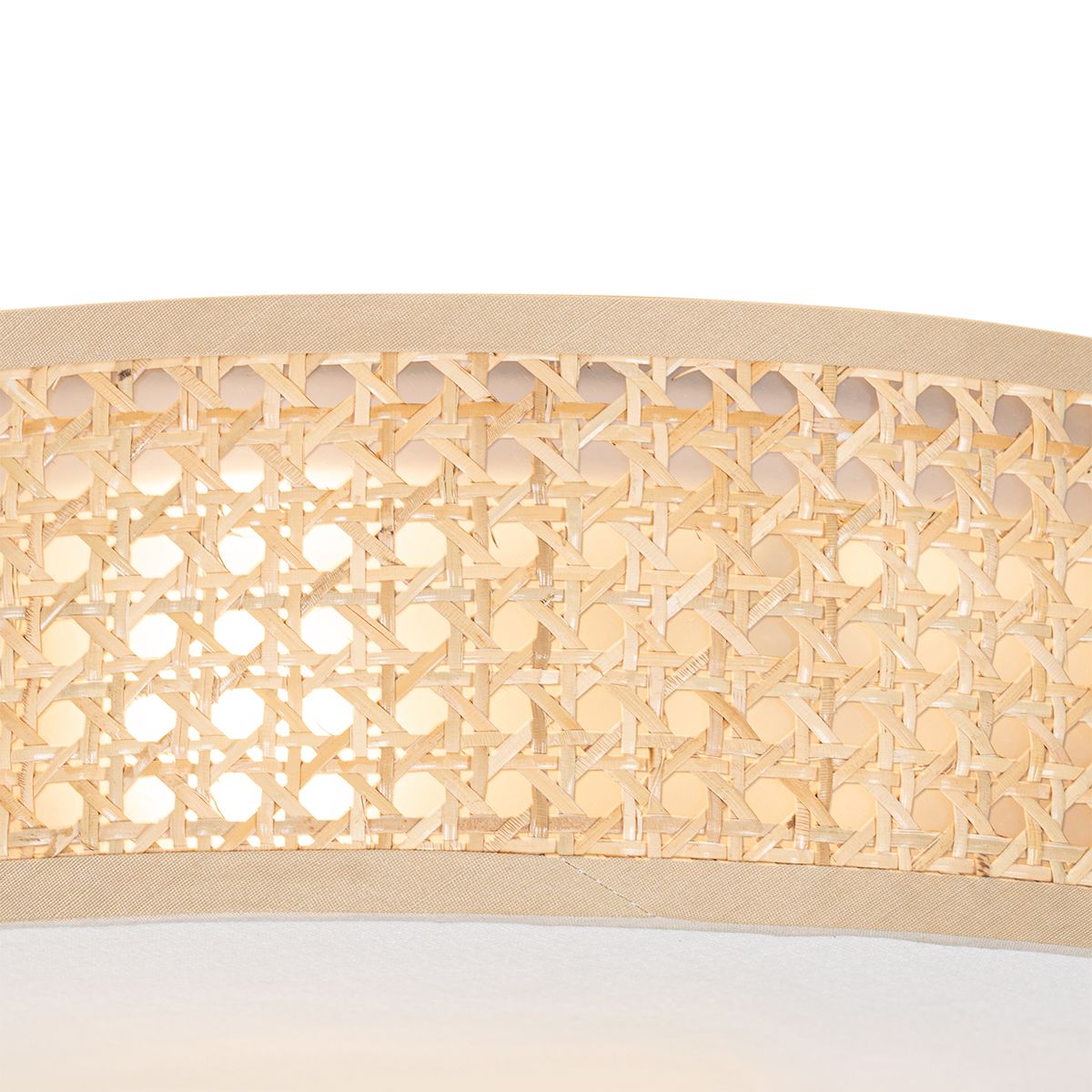 Oosterse plafondlamp rotan 40 cm 3-lichts - Tromma