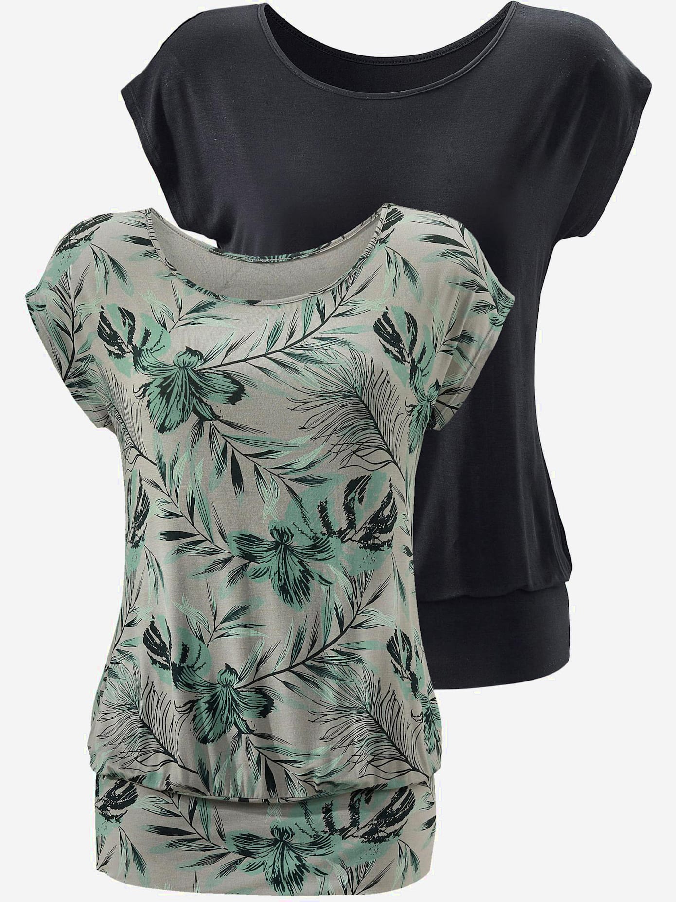T-shirt long lot de 2 t-shirts lascana