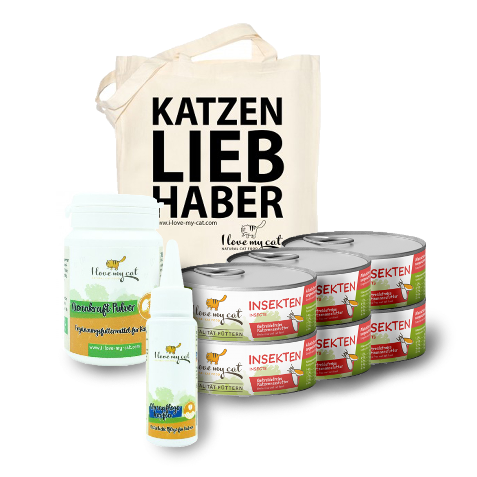 Set de soins pour les oreilles des chats souffrant d'allergies alimentaires