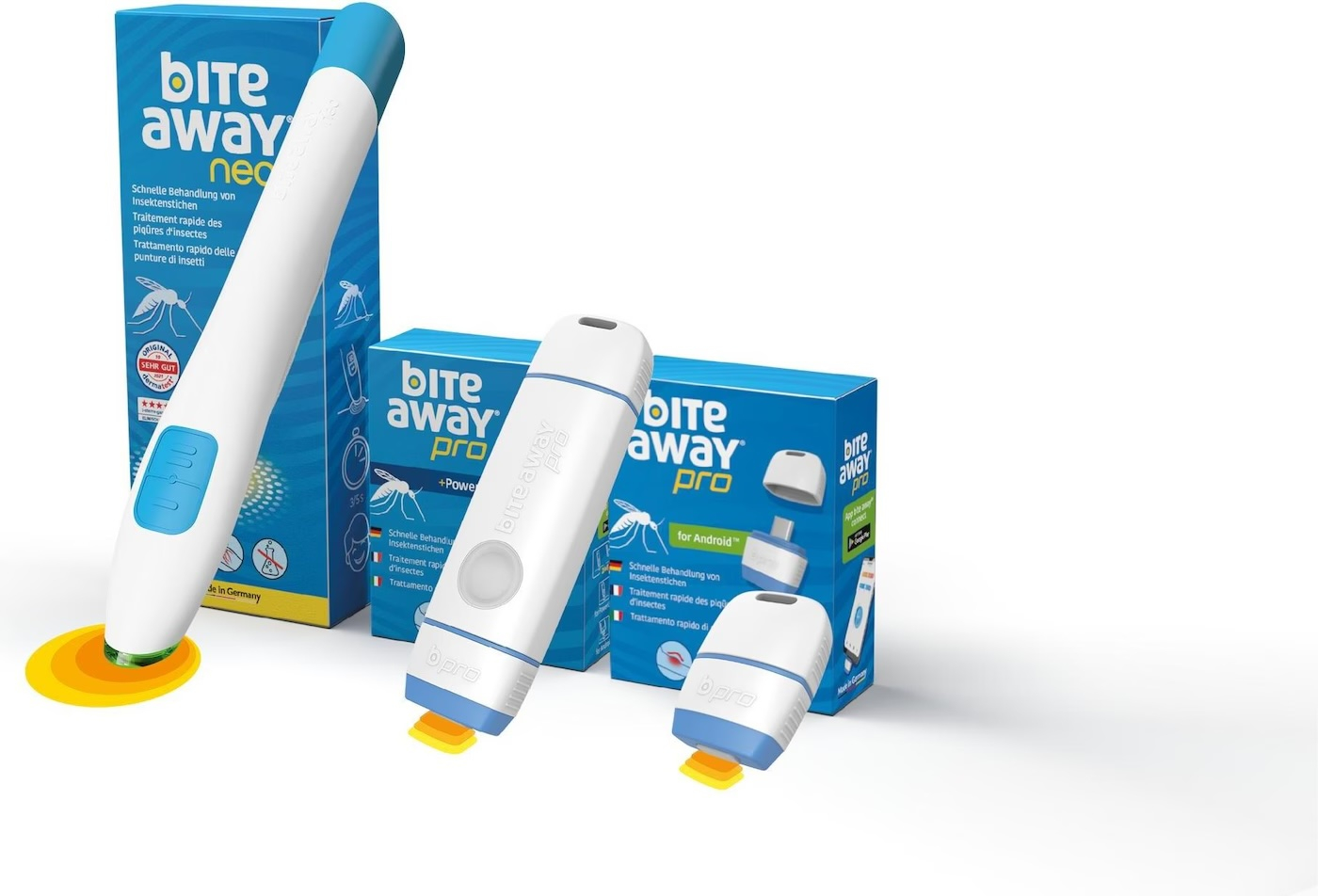 Pro mit Power Unit Wärmestift Insektenstichheiler Wiederaufladbar mit App Funktion für Android (97000004) - Weiss