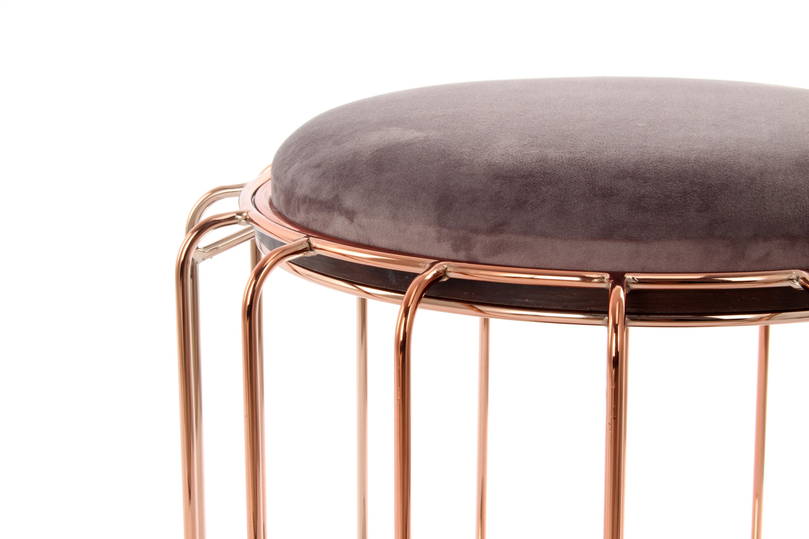 Tisch-Hocker COMFORTABLE - dunkelviolett-rose - Metall