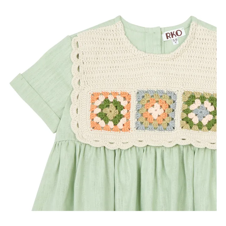 RKO Robe Lin Crochet | Sauge