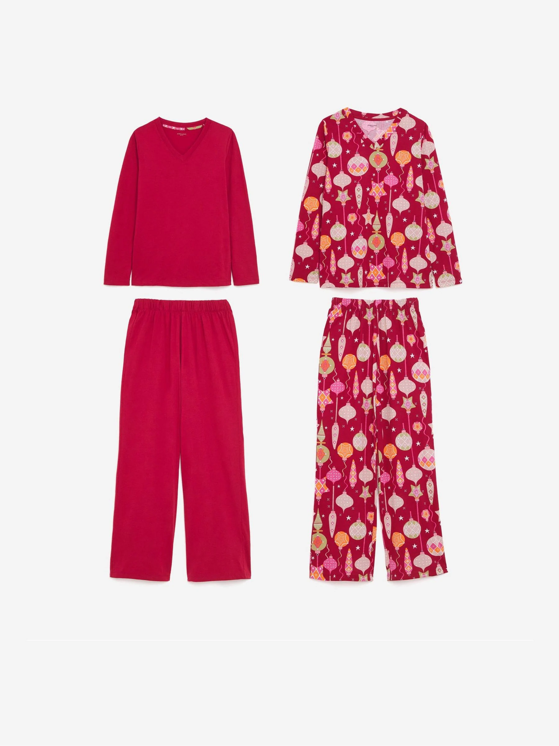 JD Williams Long Sleeve Pyjamas Set 2 Pack