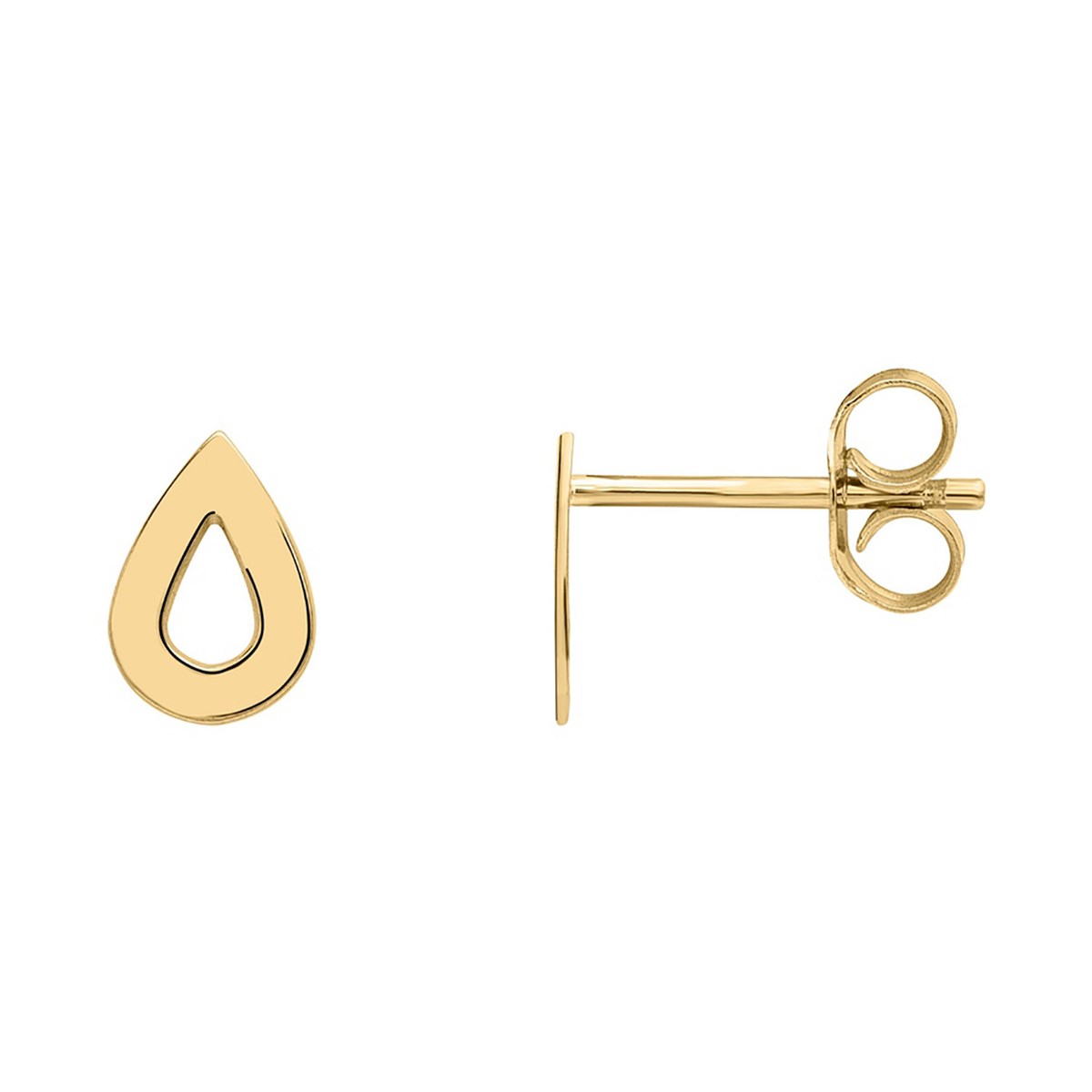Boucles d'oreilles goutte ajourée or jaune
