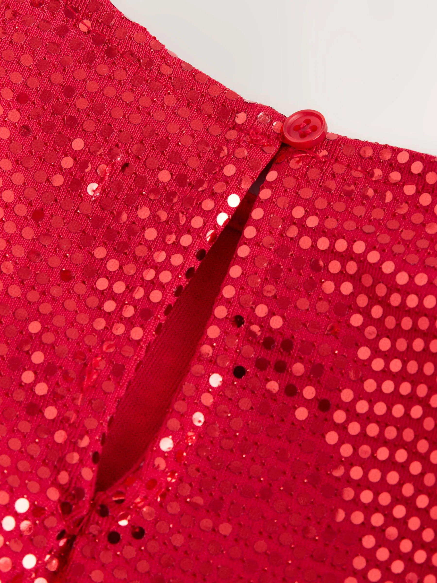 Rood - Jurk met glitters (3-16jr)