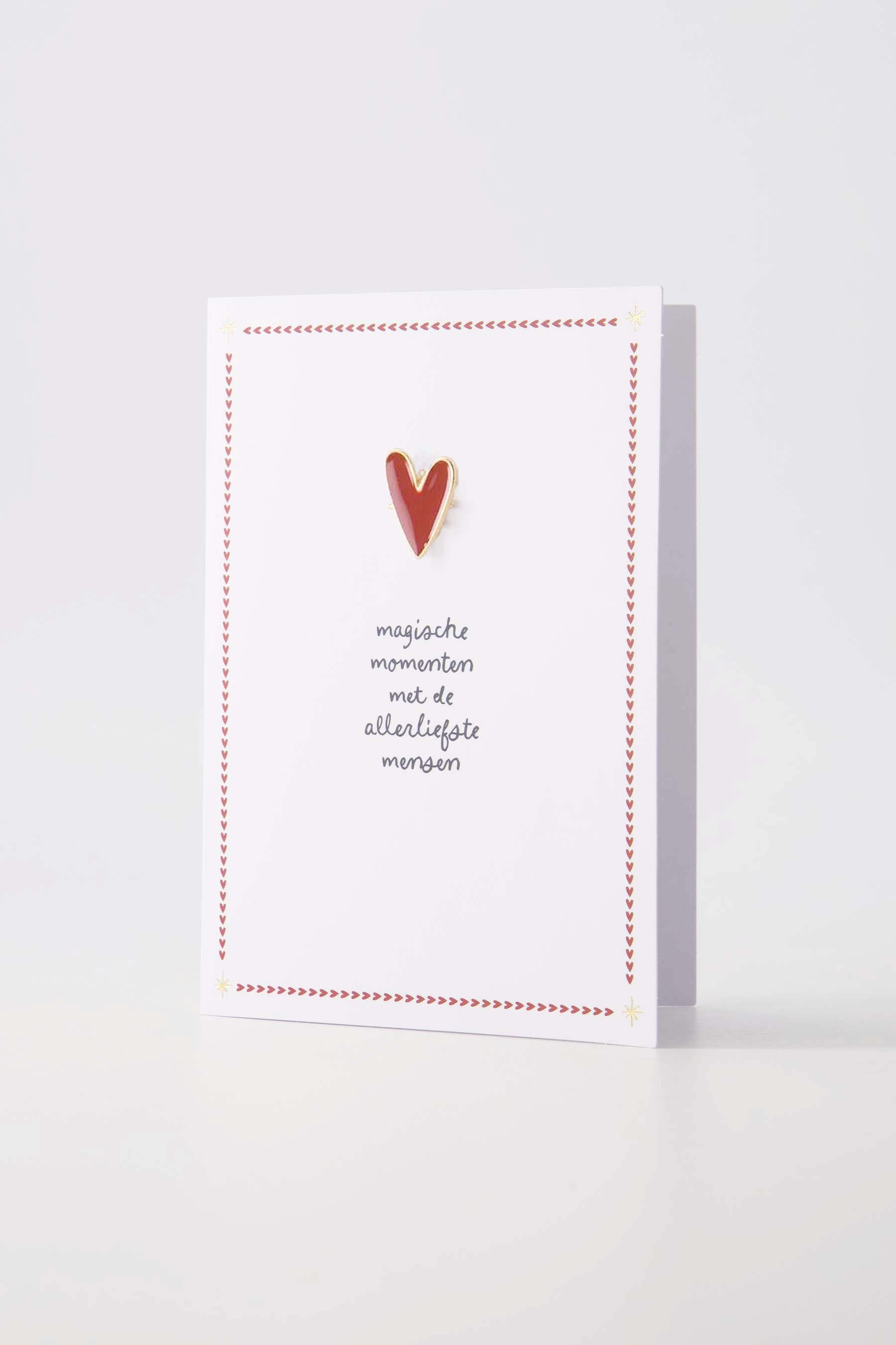 wenskaart broche magische momenten wit