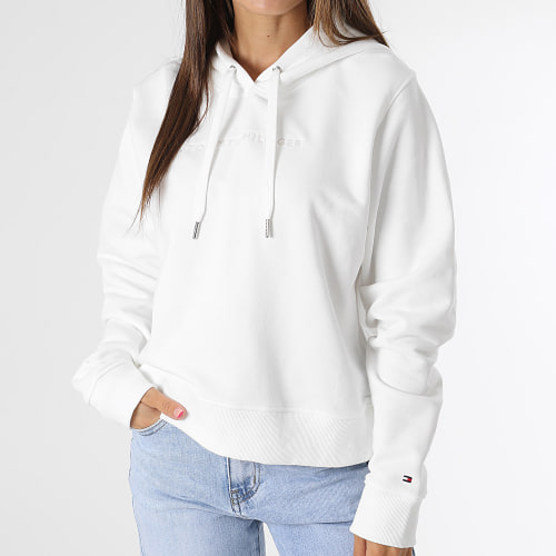 Sweat Capuche Femme Regular Frosted Corp Logo 8856 Beige Clair