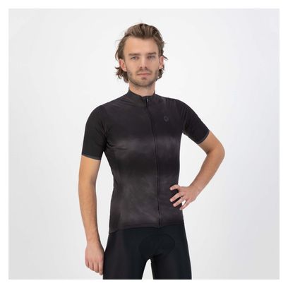 Maillot Manches Courtes Velo Rogelli Tie Dye - Homme - Noir/Gris