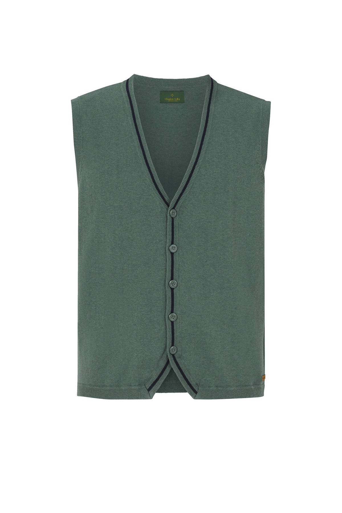 Charles Colby gilet DUKE FREDO Plus Size groen