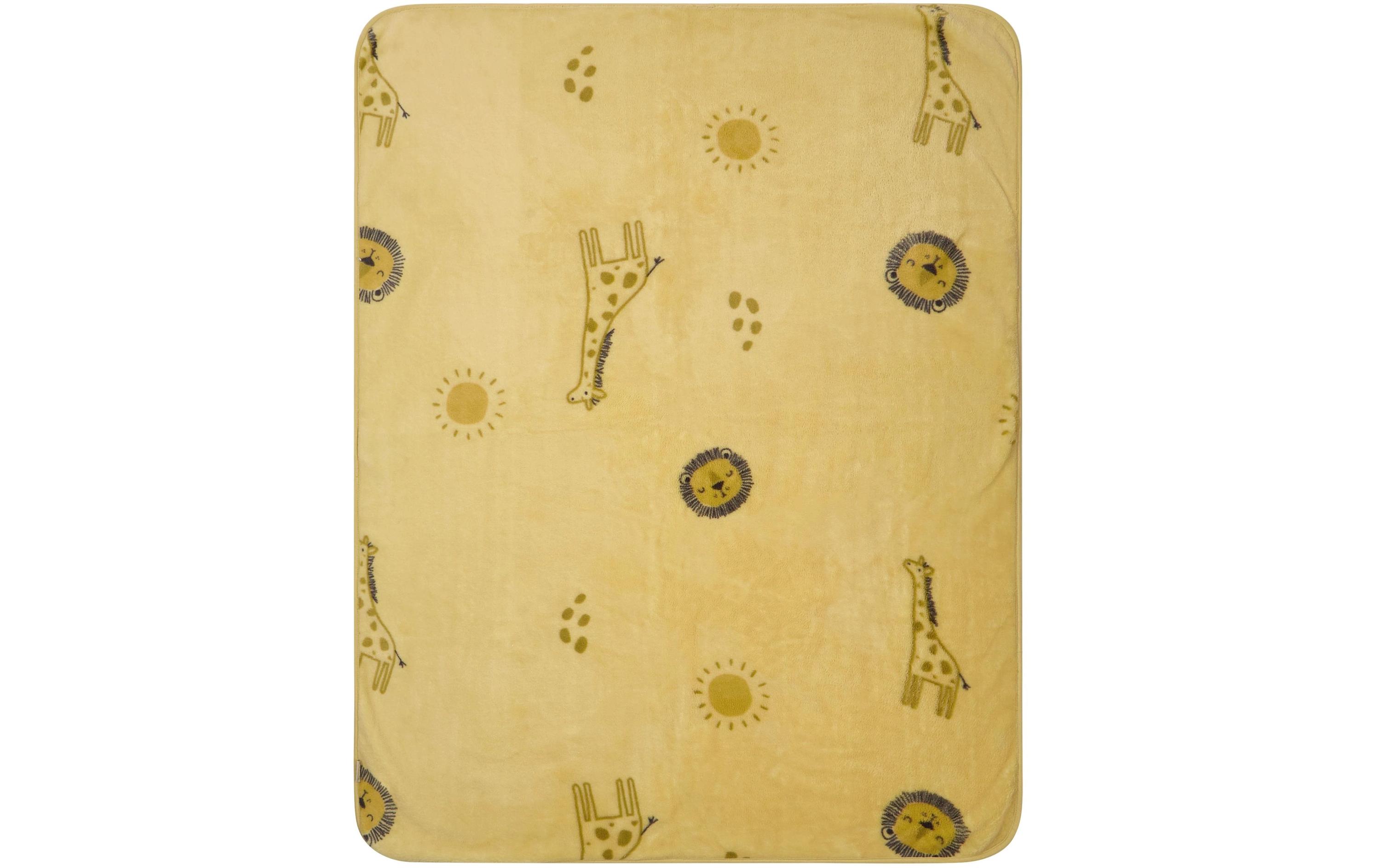 Schlafdecke SafariBabydecke mit einer kurzen und einer langflorigen Seite