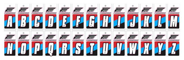 Lettres Pour Plaques BMX Forward Blanc