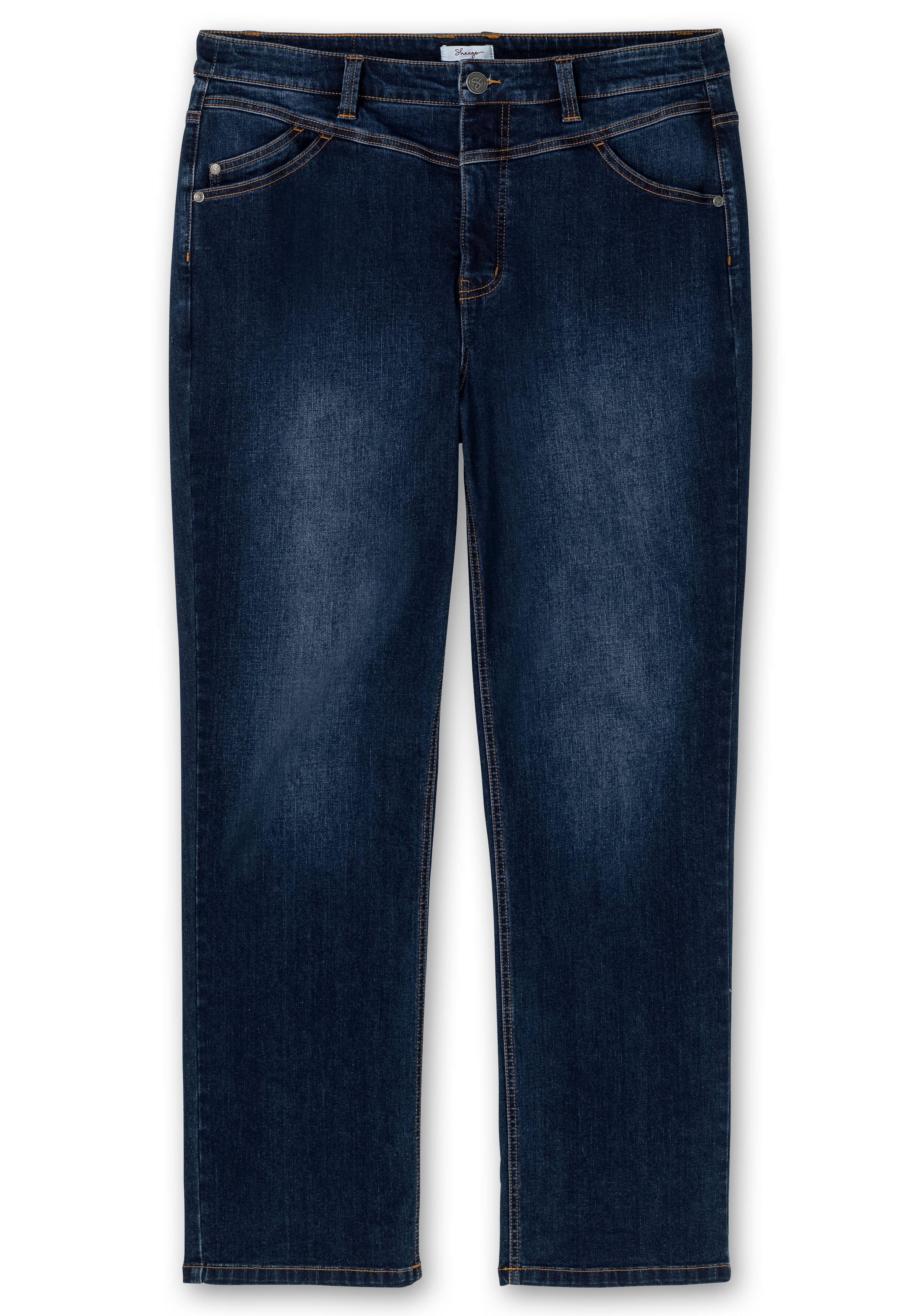 Gerade Jeans mit Shaping-Einsatz