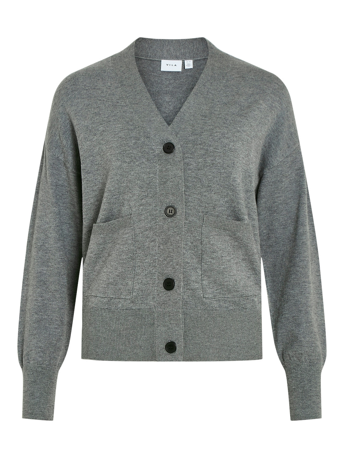 Vila  VINADIA L/S strik cardigan - grå