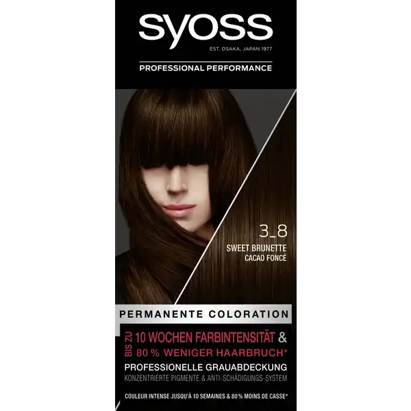 Professional Performance permanente Coloration 3_8 Sweet Brunette