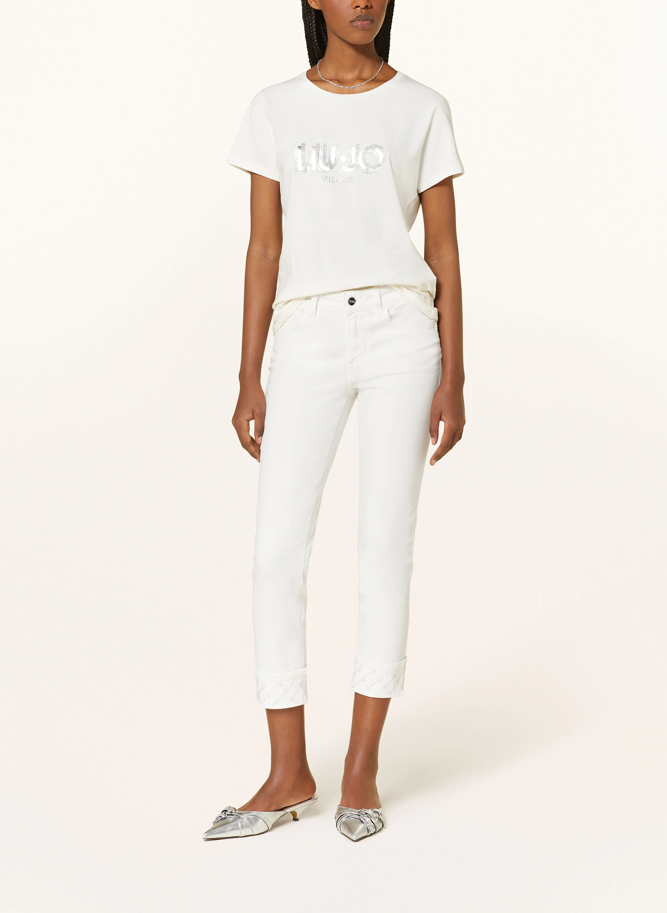 LIU JO 7/8-Jeans mit Schmucksteinen