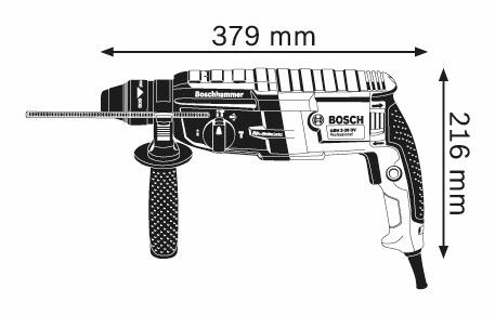 Bosch GBH 2-28 Boorhamer in Koffer - 0611267500