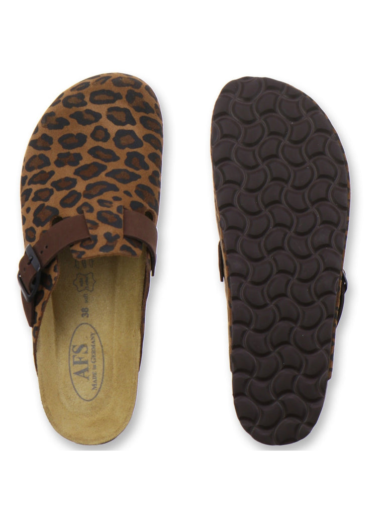 Clogs Damen Leder leo-braun