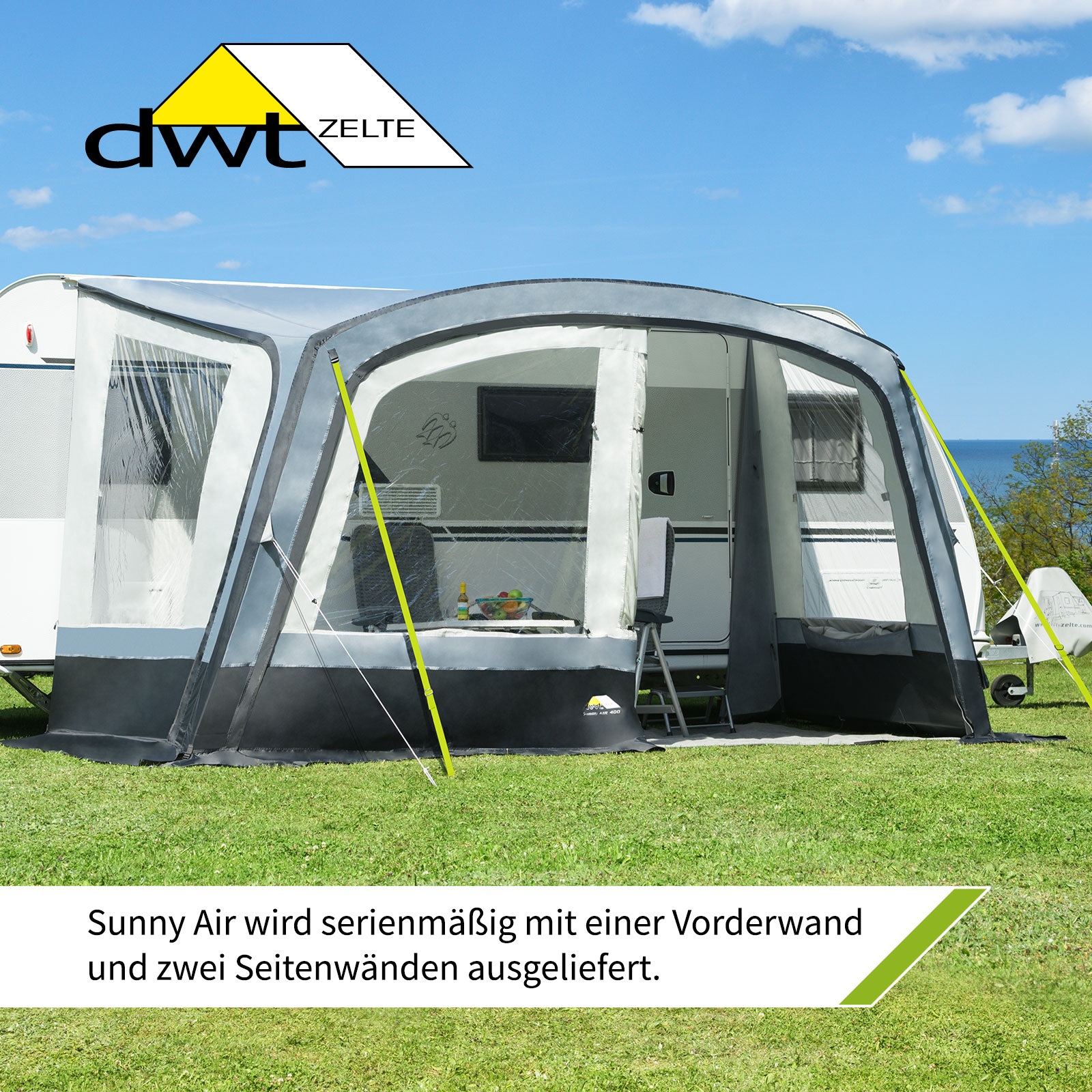 DWT Sunny Air 400 zonneluifel - 400 x 250 cm
