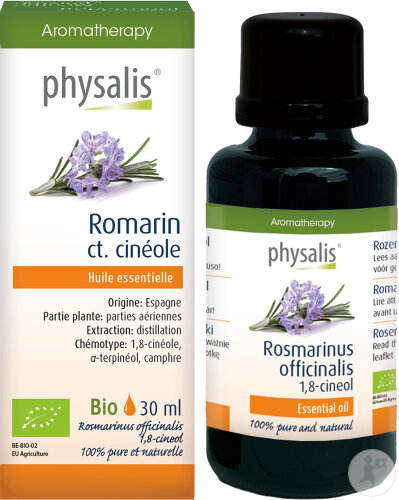 Physalis Huile Essentielle Romarin à Cinéole Bio Flacon 30ml