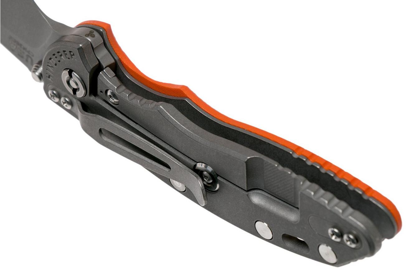 Rick Hinderer XM18 3,5” Non-Flipper Spearpoint Working Finish, Orange G10