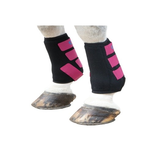 Botas esportivas de neoprene ARMA cor framboesa para cavalos