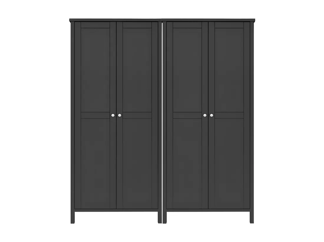 Tromsø armoire de rangement 4 portes couleur café.