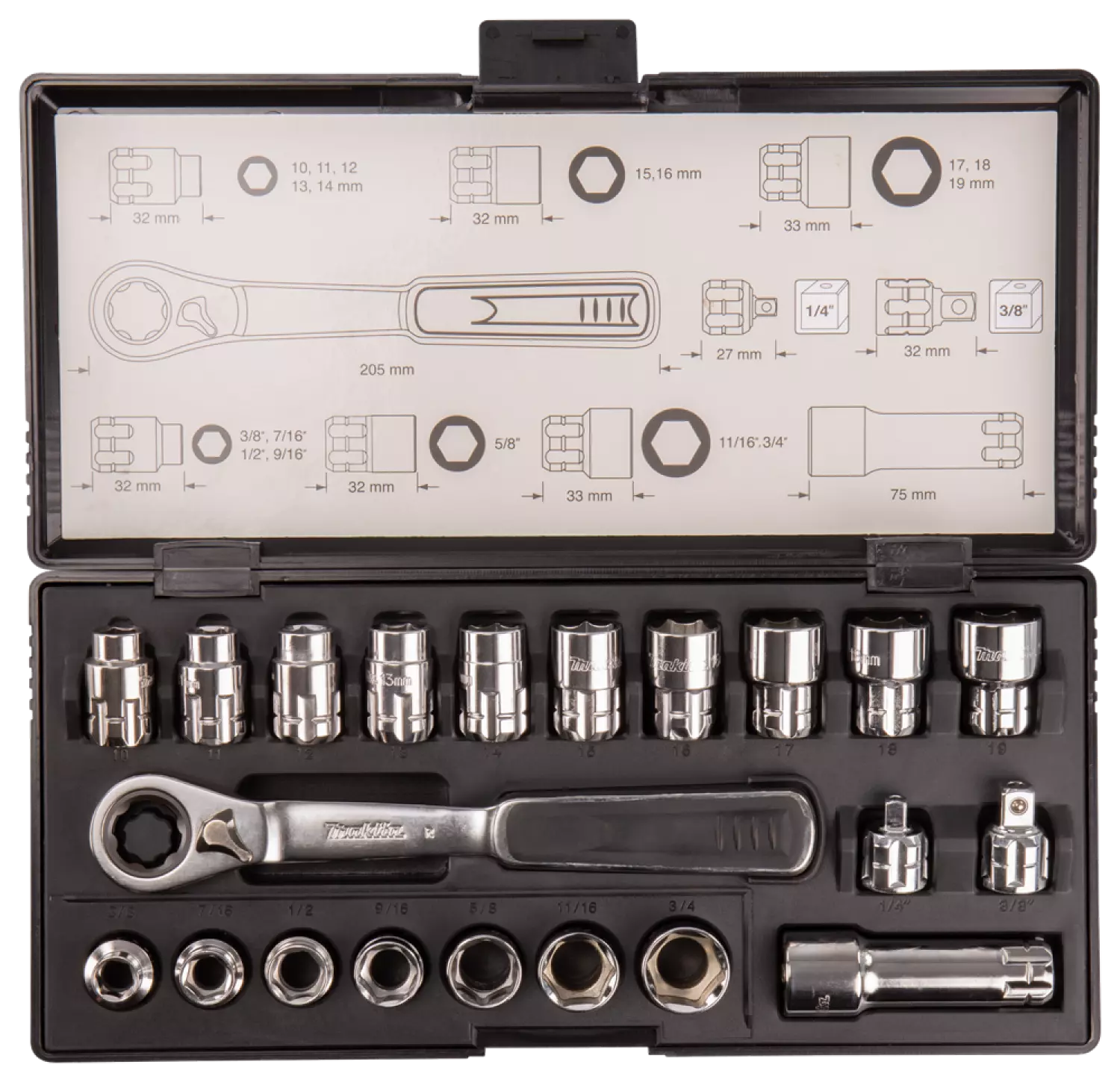 Makita B-65604 Doppenset 6-GL - 21-delig