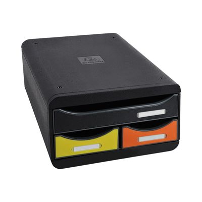 Exacompta Iderama Small-Box - Module de classement 3 tiroirs - arlequin