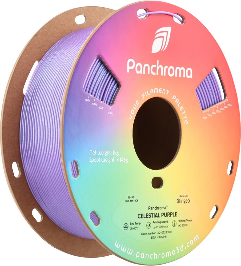 Polymaker  Panchroma™ PLA Celestial Purple, 1,75 mm / 1000 g    Pastellfarbener Glanz in Violett