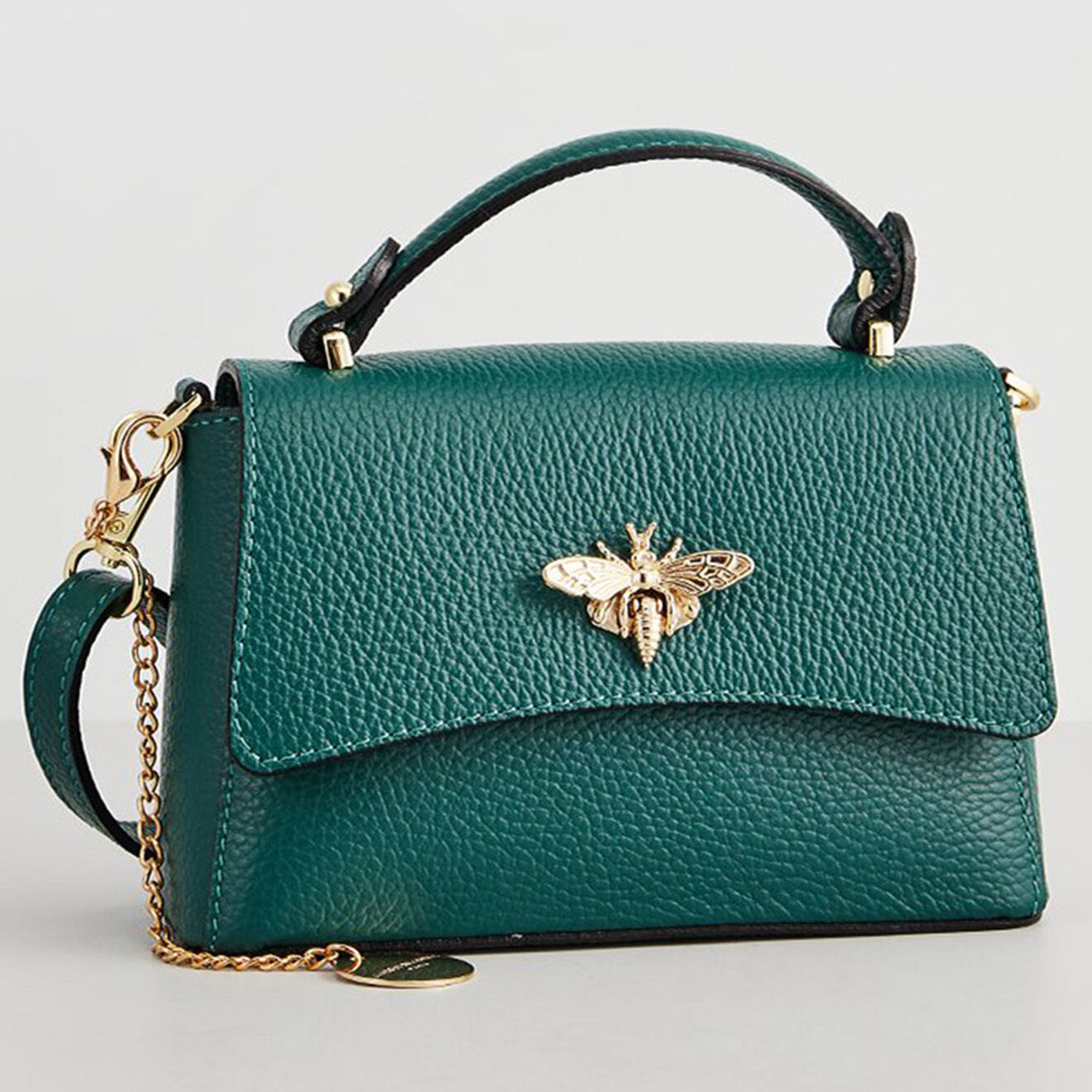 Christian Laurier Sac à main en Cuir Mathilde vert - 19.5x13.5x7.5 cm