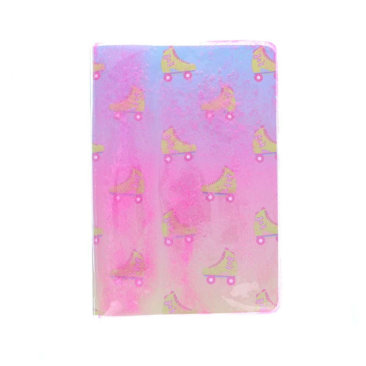 Cahier rose à paillettes Rollers Mercredi et Patati