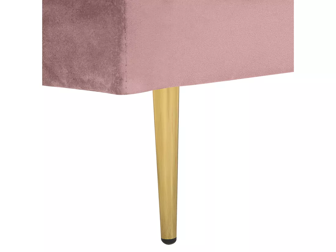 Chaise longue rose poudré côté droite MIRAMAS