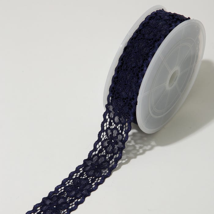 Atelier Veritas-Kanten elastiek bloemen 30mm - per meter
