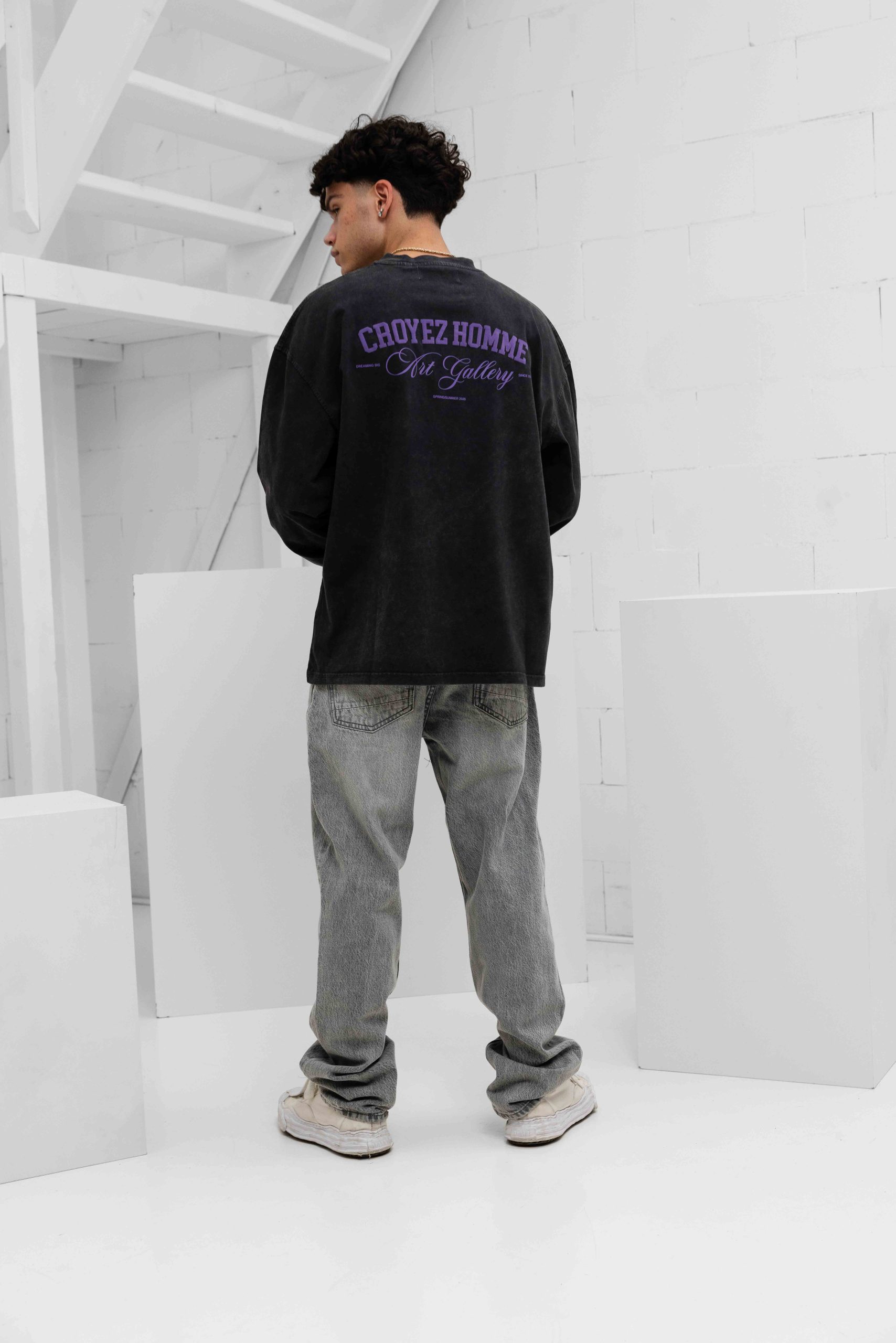 Croyez Art Gallery Longsleeve Heren Donkergrijs