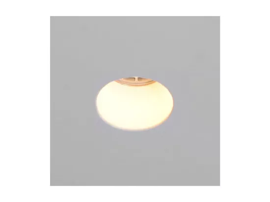 Collerette Downlight Intégration Plâtre pour Ampoule LED GU10/GU5.3 Coupe 83x83 mm UGR17 Blanc