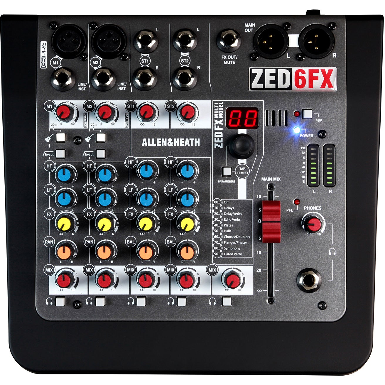 Allen & Heath ZED-6FX analoge mixer met effecten