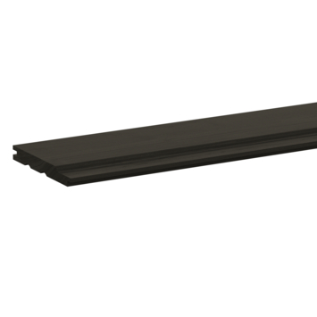 Rabatdeel vurenhout antraciet ca. 1,7 x 13,5 cm, lengte ca. 240 cm