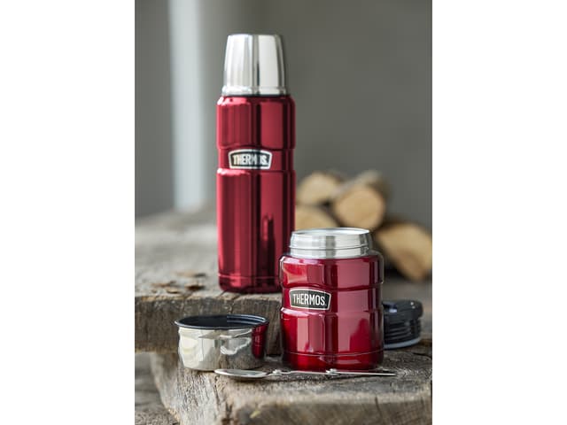 Thermos Stainless King Madtermoflaske 470 ml Mørk rød