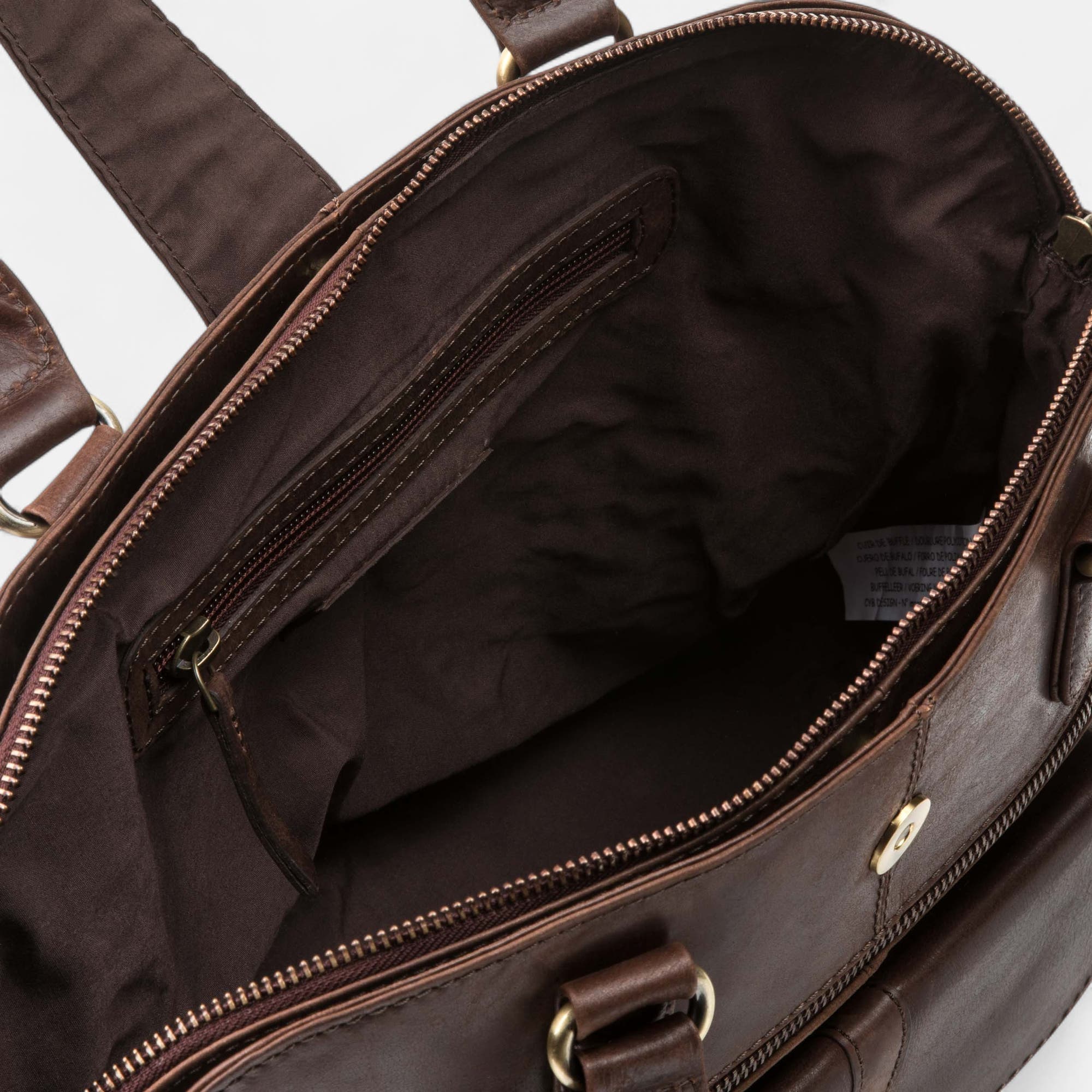 Sac à main en cuir marron