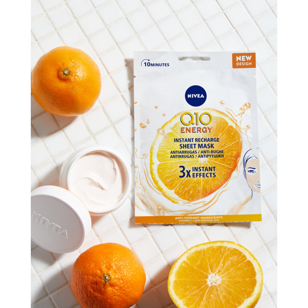 3x Nivea Q10 Tissue Masker Instant Recharge